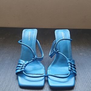 Azalea Wang Blue Strappy Sandals